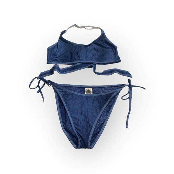 Lucky Brand Other - Vintage: Lucky Brand 𖤐 2 PC String Bikini Set 𖤐 Denim Jeans 𖤐 Made in USA 𖤐